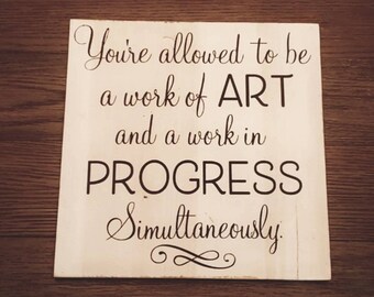 Work Progress Quote Etsy Work Progress Quote Etsy