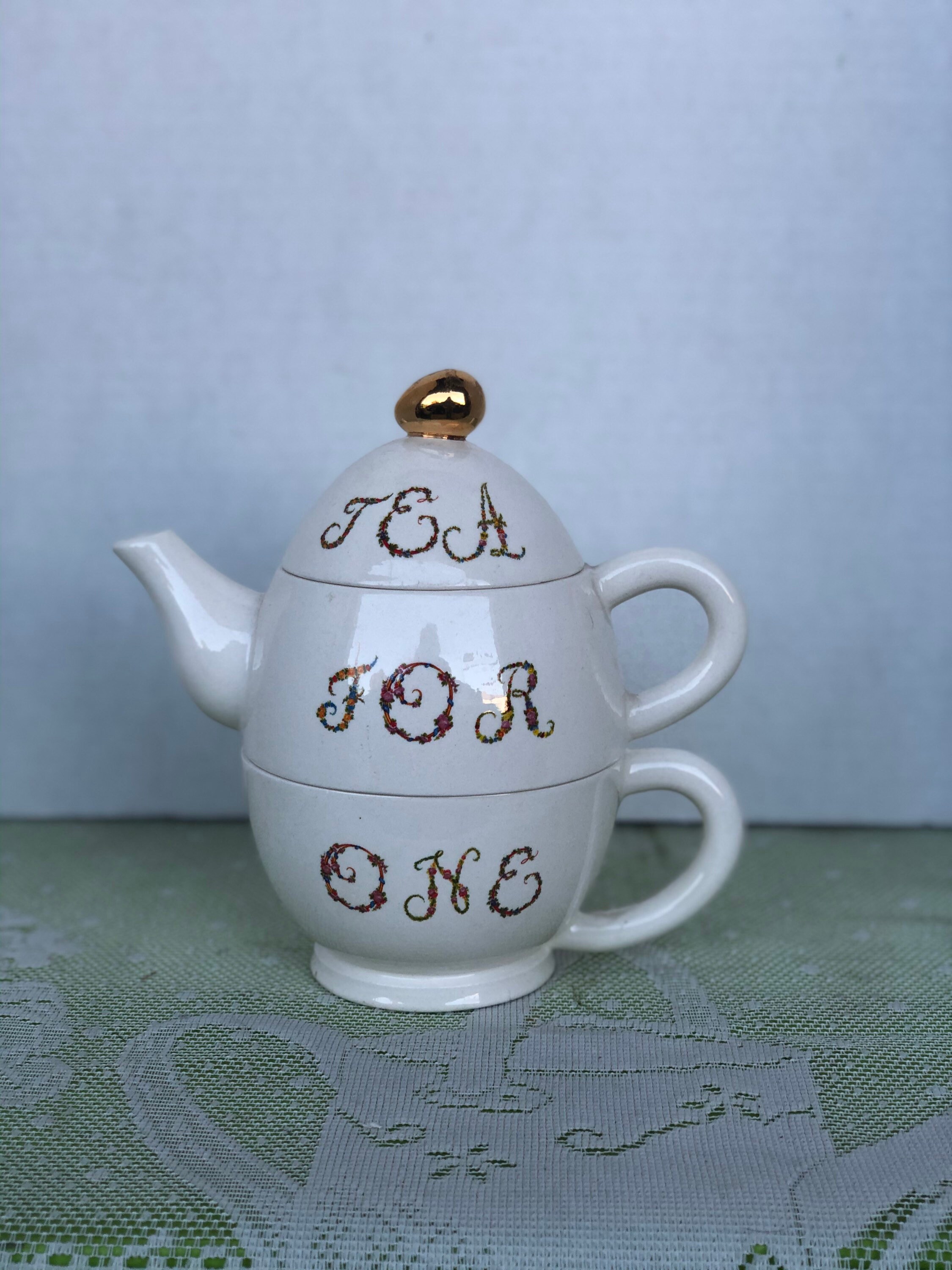Cute porcelain Tea for one teapot 483 Etsy