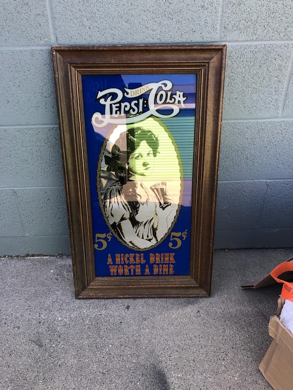 Large Vintage Pepsi Cola Mirror - Etsy