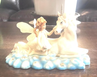 Vintage Einhorn und Elfe #549