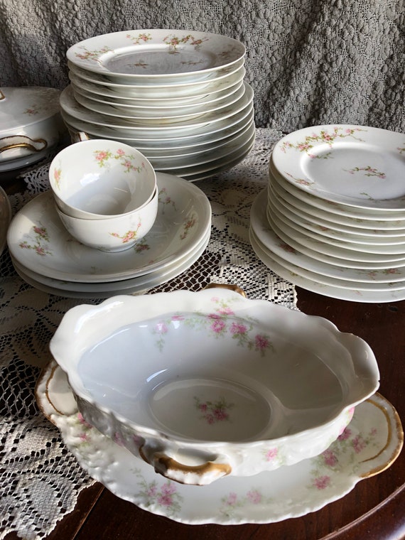 フランス製　Limoges Haviland リム付きディープディッシュ Amazing Theodore Haviland Limoges Dinnerware - Etsy