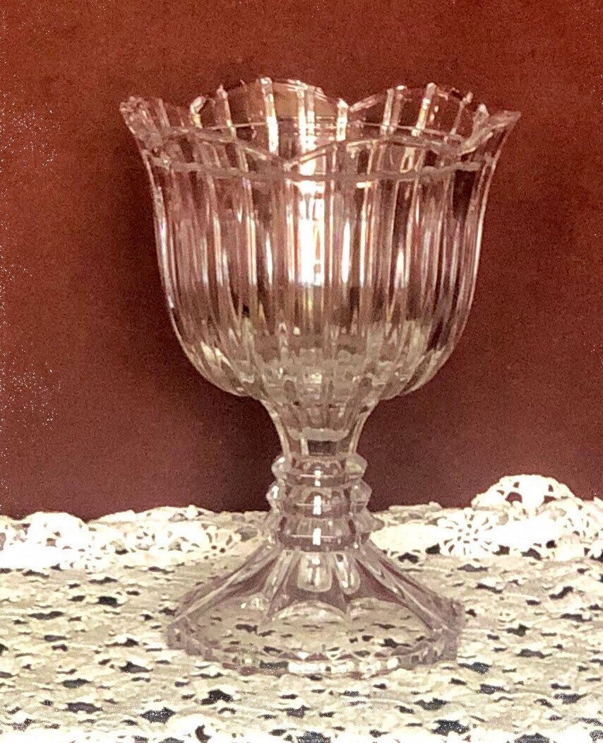Vintage Crystal Bowl/candle Holder 216 Etsy Denmark