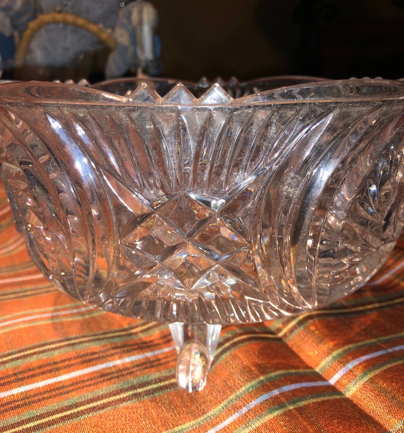 Vintage Clear Cut Crystal Bowl #185