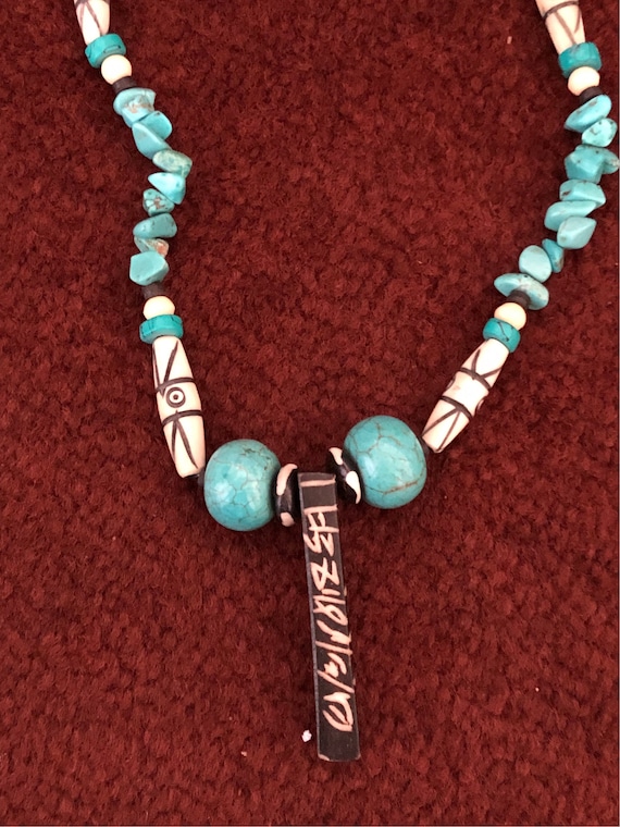 Turquoise tribal necklace