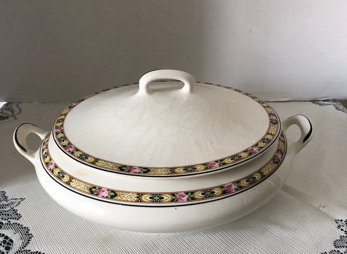 Vintage TST IONA Porcelain Serving Dish With Lid 593 Etsy