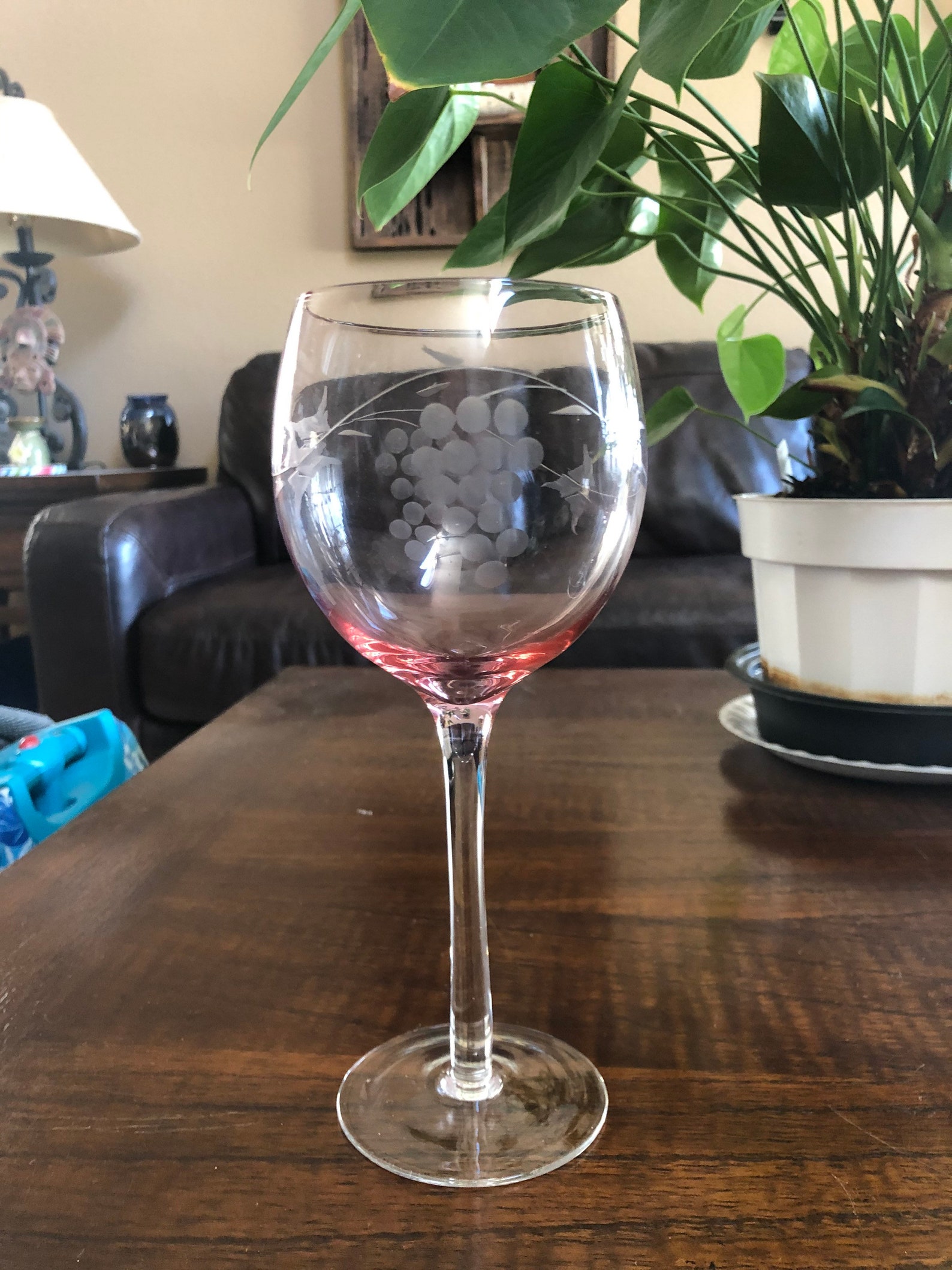 Set of two Lenox etched wine glasses 319 Etsy