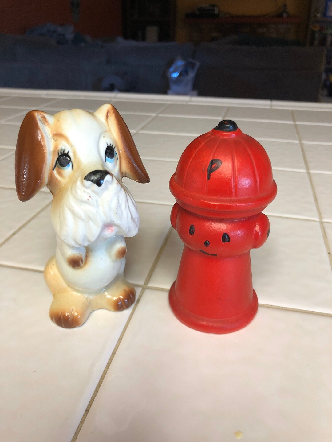 Vintage Dog and Fire Hydrant Salt and Pepper Shakers 61 Etsy