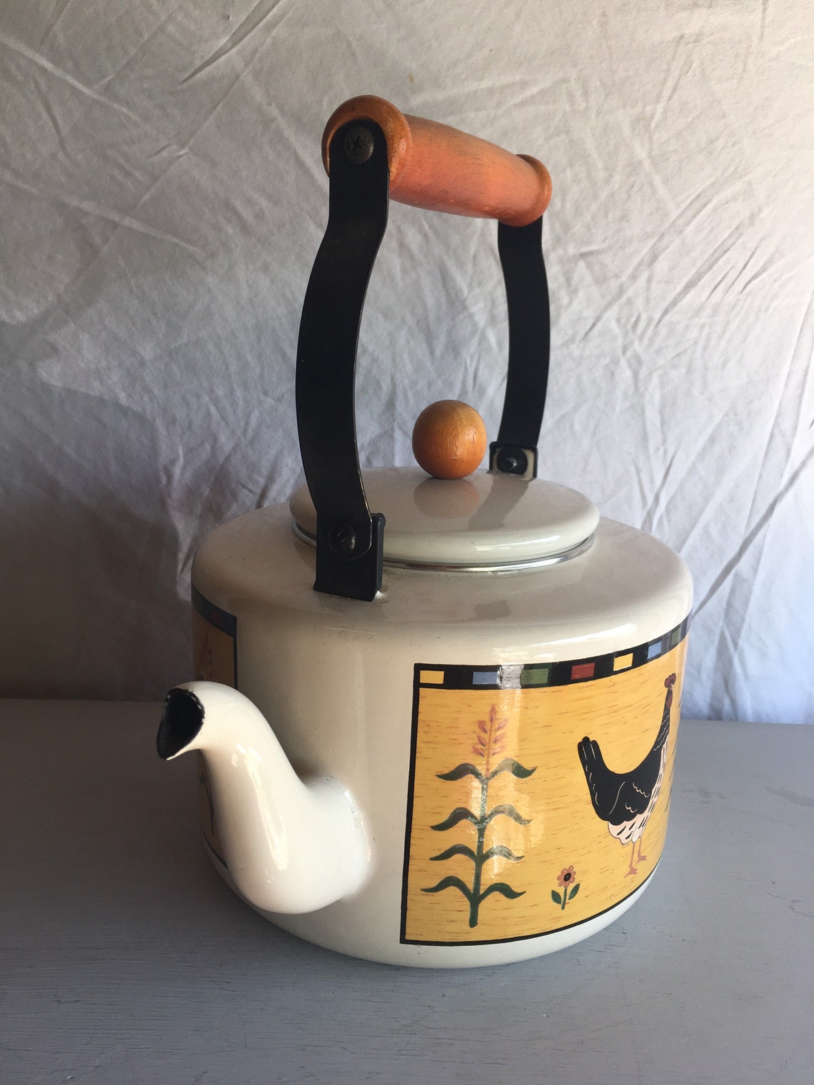 Vintage Rooster Tea Kettle 674 Etsy