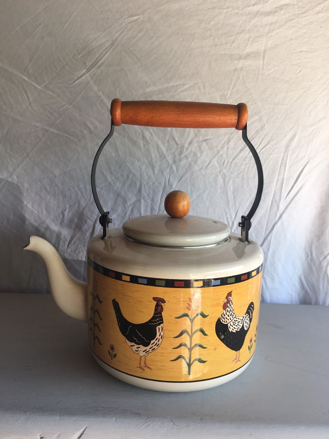 Vintage Rooster Tea Kettle 674 Etsy
