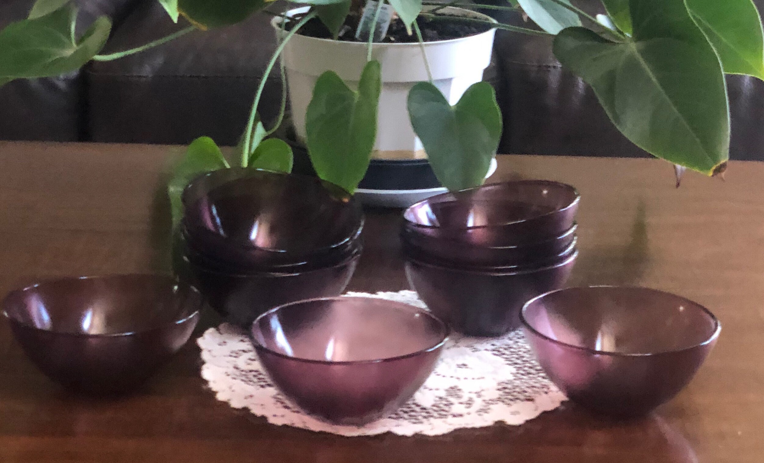 Set of 11 small purple snack bowls 332 Etsy