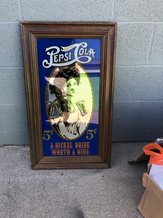 PEPSI-COLA 壁掛け　パブミラー　ビンテージ ペプシコーラ ヴィンテージパブミラー｜アンティーク雑貨