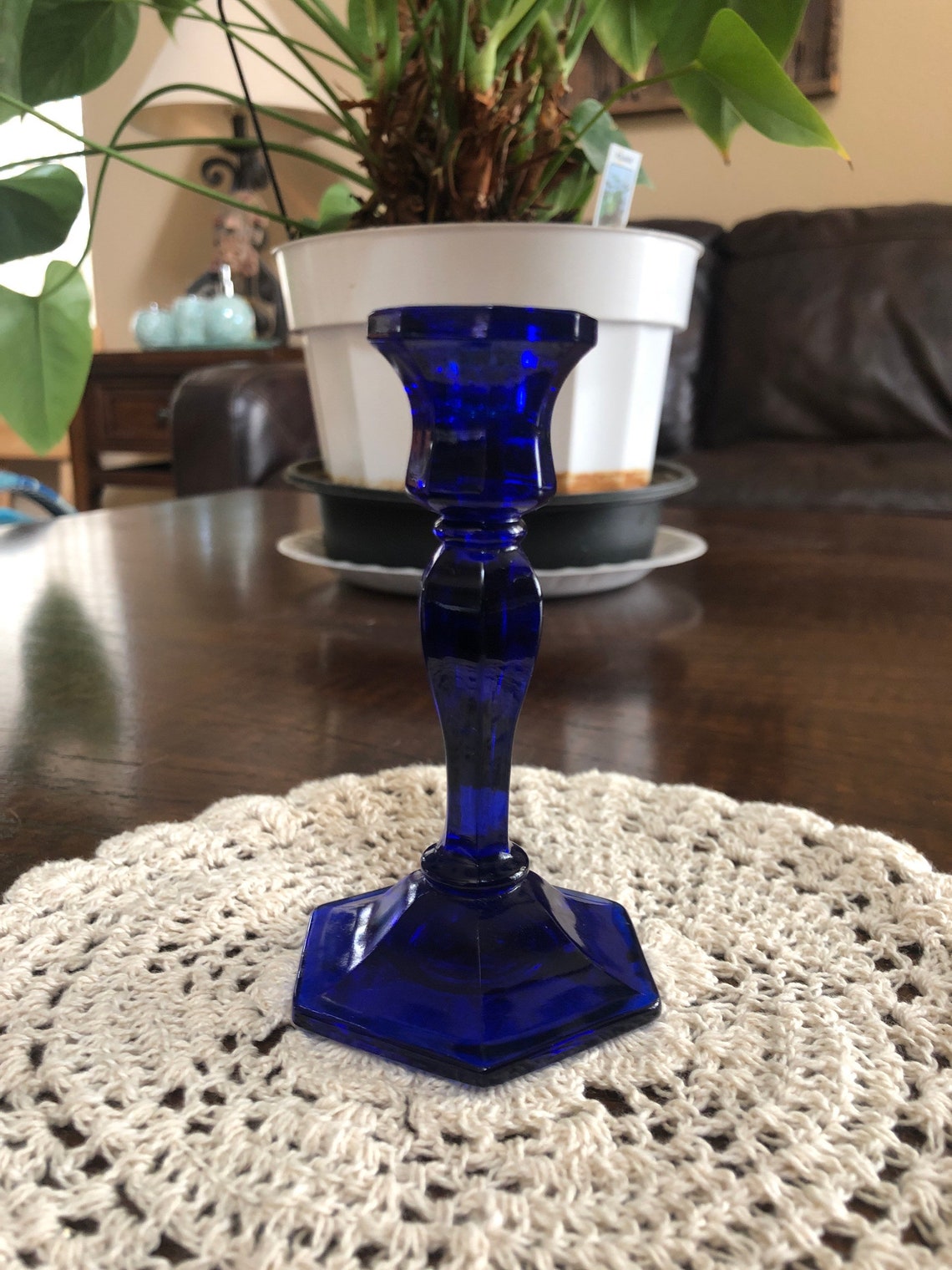 Cobalt blue candle holders 524 Etsy