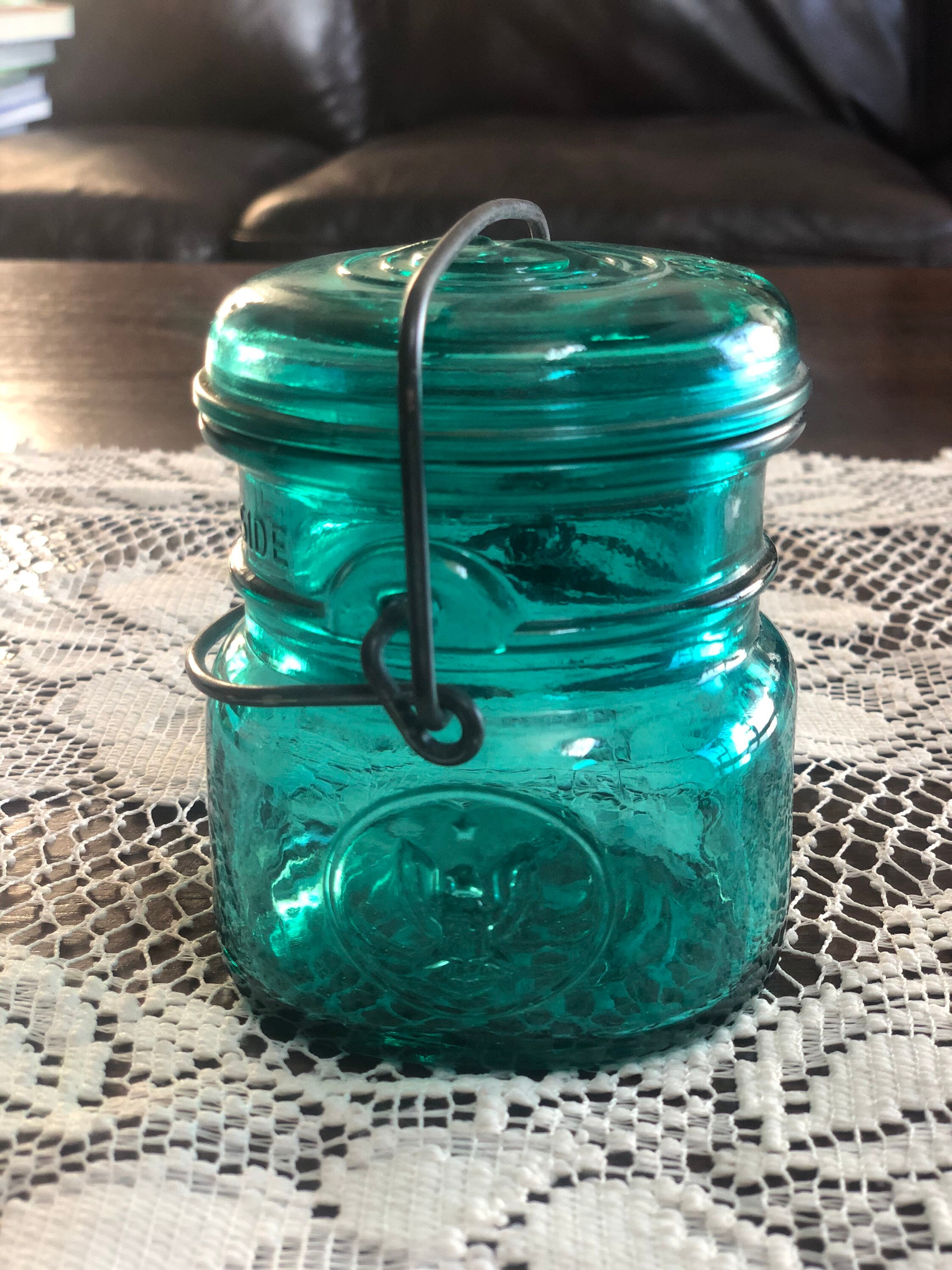 Vintage Aqua green Ball centennial jar Etsy