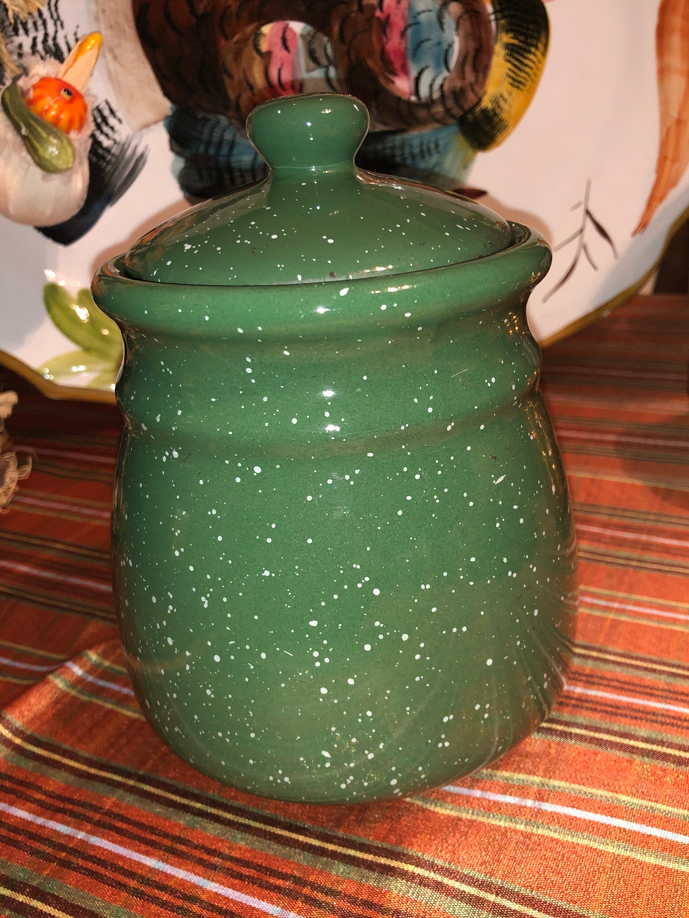 Vintage ceramic jar with lid 125 Etsy