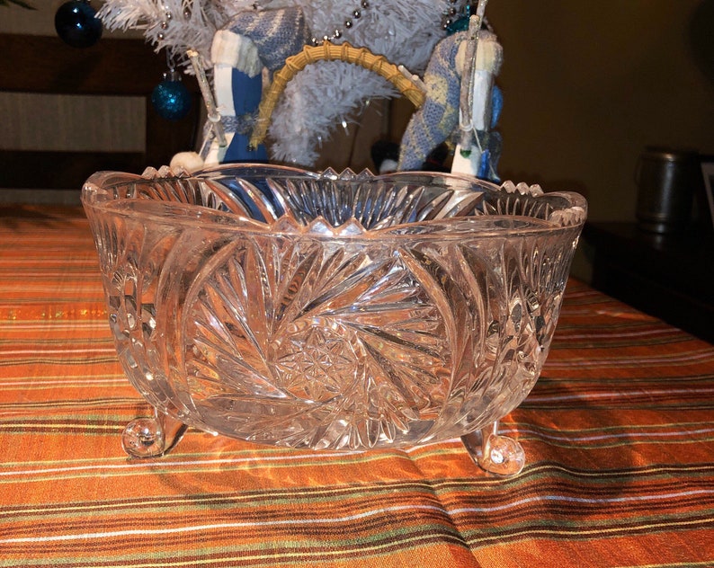 Vintage Clear Cut Crystal Bowl #185