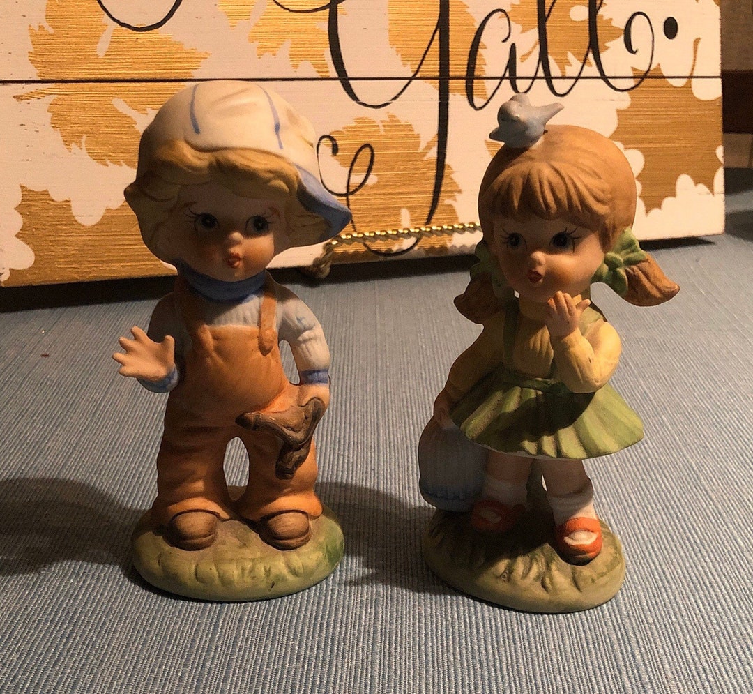 Porcelain Figurines Boy and Girl 712 Etsy