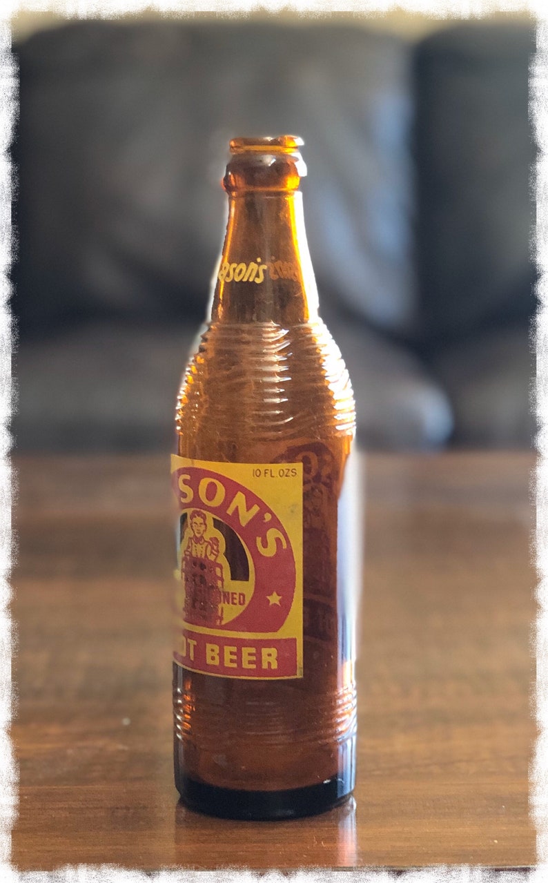 Vintage 1950 Masons Brown Glass Root Beer Bottle 343 image 2