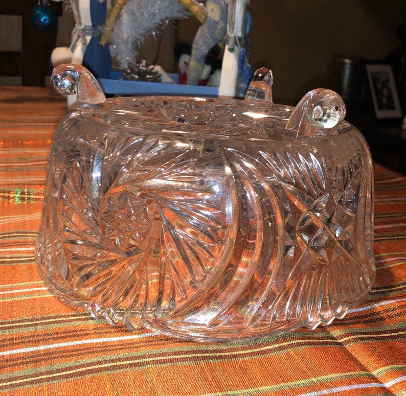 Vintage Clear Cut Crystal Bowl #185