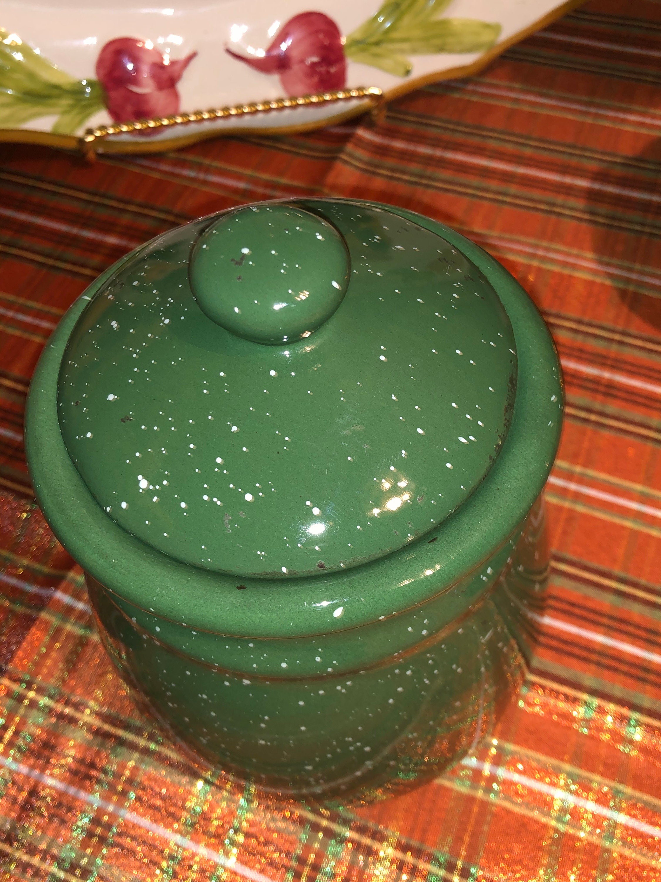 Vintage ceramic jar with lid 125 Etsy