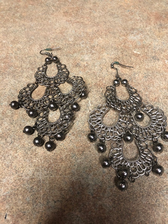 Vintage earrings dangle Gem