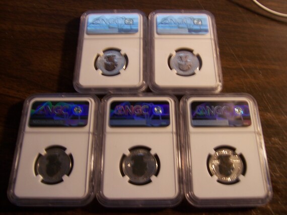2019 S Silver Quarter Set FIRST .999 Fine Silver Quarters F.R NGC PF70 U.C.