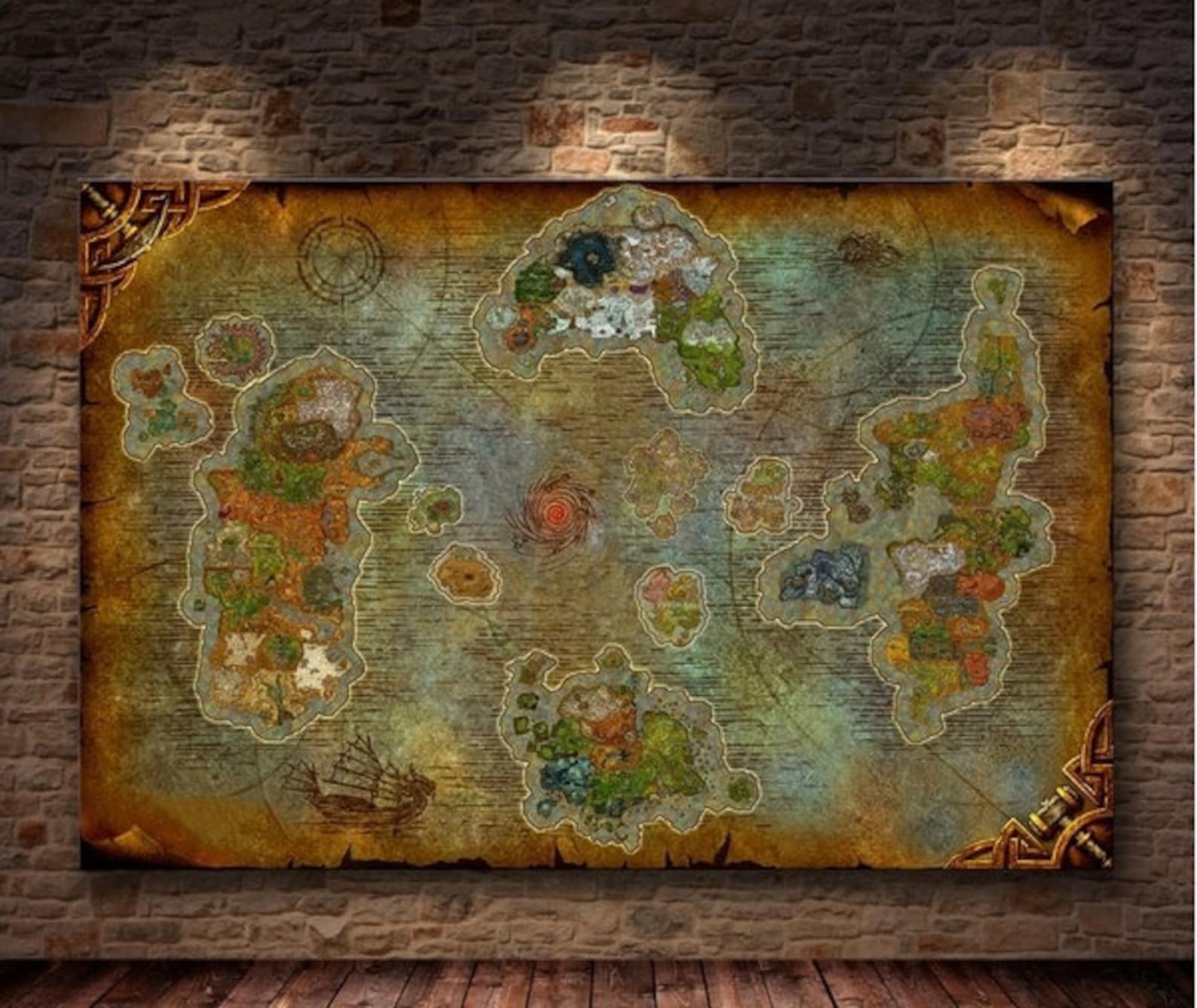 World of Warcraft Map Poster Print 90x60cm Etsy