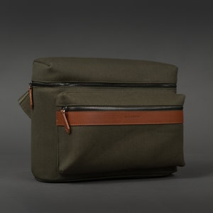 Cross-body Camera Bag in Waterproof Canvas or Leather