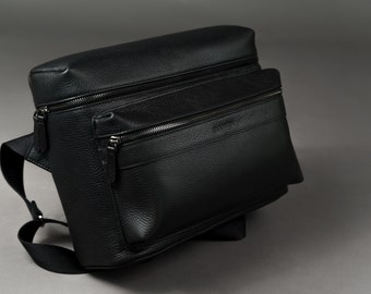 Bolso de cámara de cuero de cuerpo cruzado
