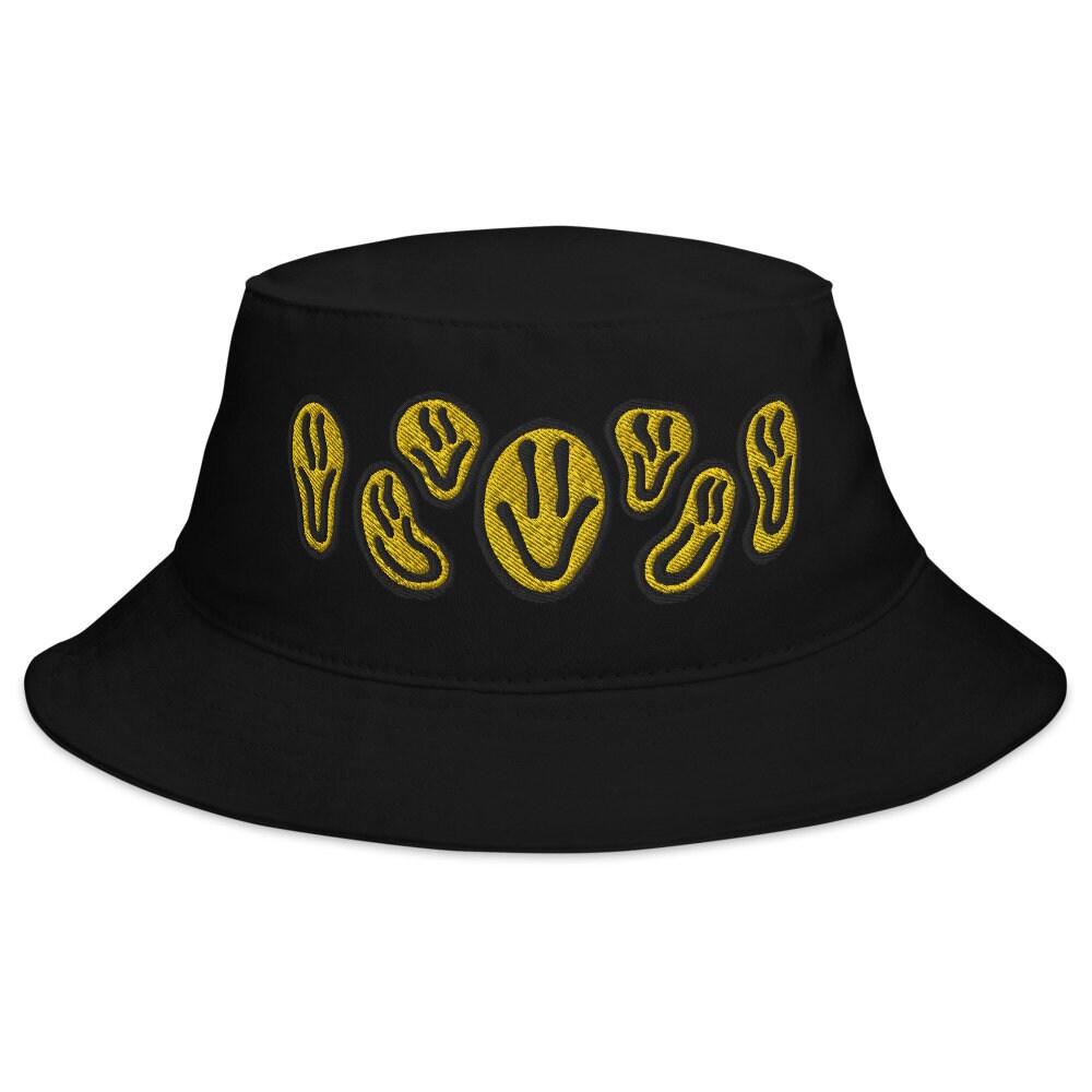 Warped Smiley Face Bucket Hat - Etsy 