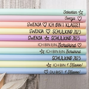 Personalisierter Bleistift Bleistift mit Name Stift mit Gravur Geschenk Schultüte Geschenk Einschulung Schulkind 2023 Bild 4