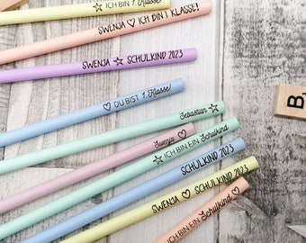 Personalized pencil • Pencil with name • Pen with engraving • Gift school cone • Gift starting school • School child 2023