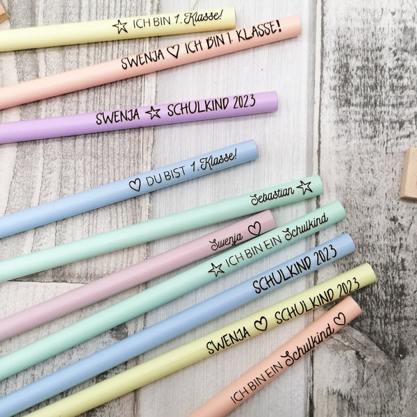 Personalisierter Bleistift • Bleistift mit Name • Stift mit Gravur • Geschenk Schultüte • Geschenk Einschulung • Schulkind 2023
