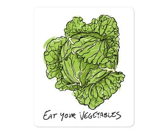Veggie sticker / eat your vegetables / vegetarian / veggie decal