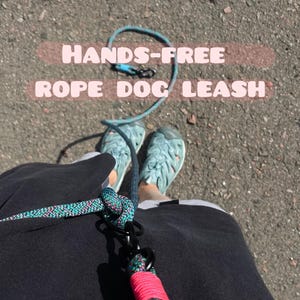 Rope Hands-Free Dog Leash – Adjustable Walking Lead