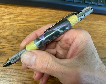 India First Man on the Moon postage Stamp Hand Turned Made Pen clear cast