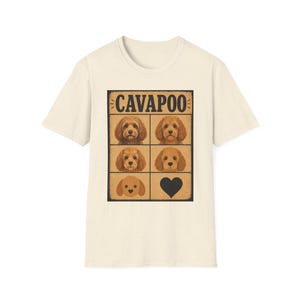 Cavapoo Dog Breed T-Shirt | Cavapoo Faces Grid Tee