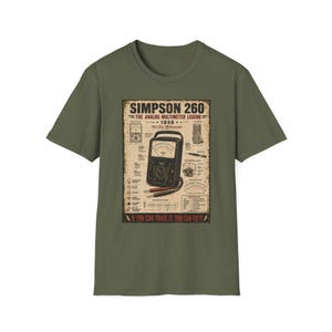 Simpson 260 Analog Multimeter Tee | Vintage Electronics Graphic T-Shirt