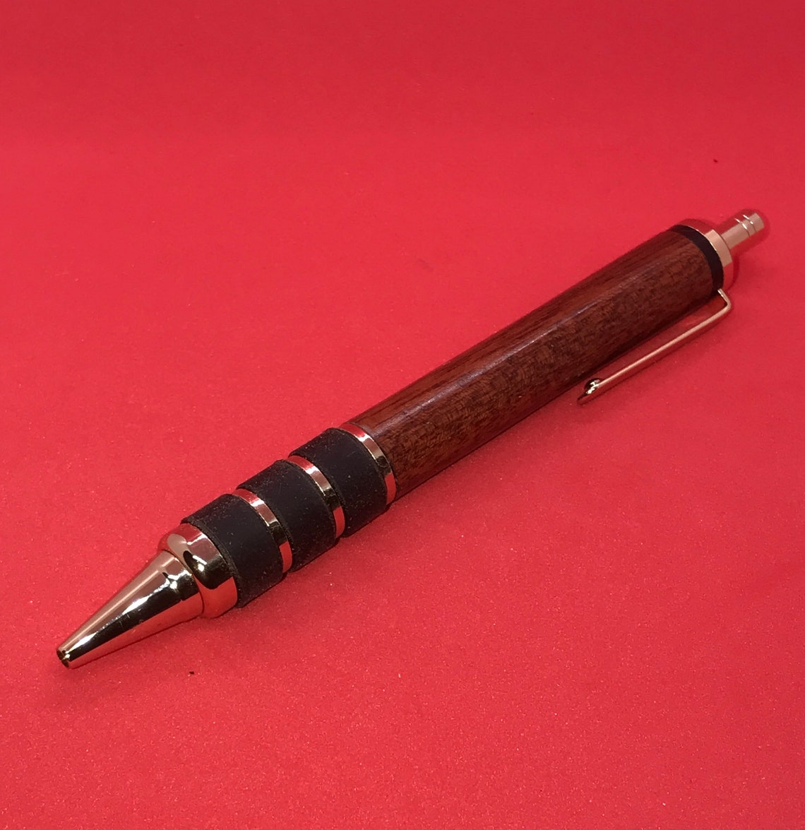 Large Soft Rubber Grip Ball Point Pen Hand Turned from Etsy