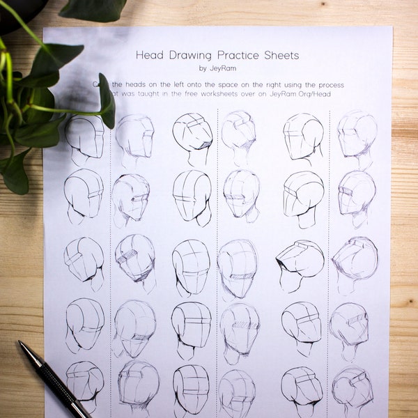 Head Drawing Practice Worksheets (PDF)
