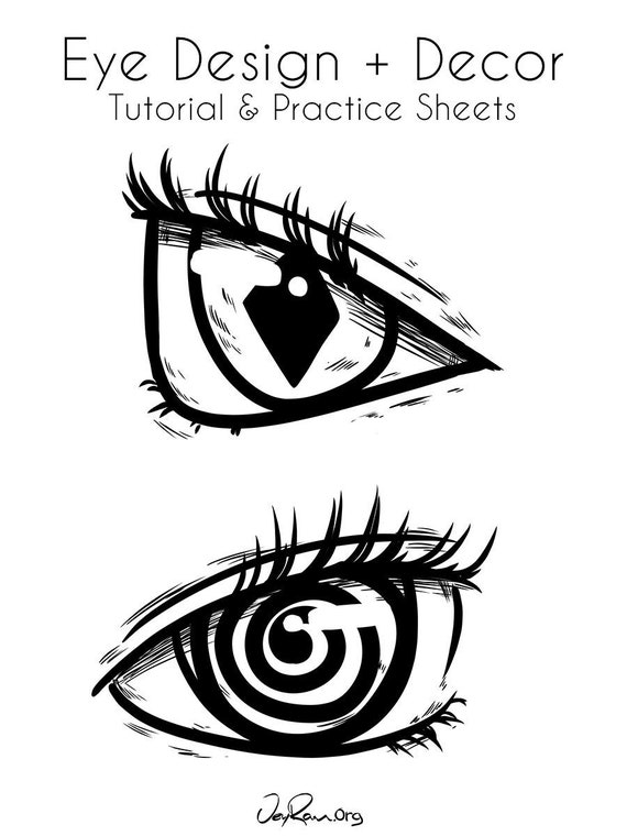 Anime Eye Drawing Tutorial - JeyRam Drawing Tutorials