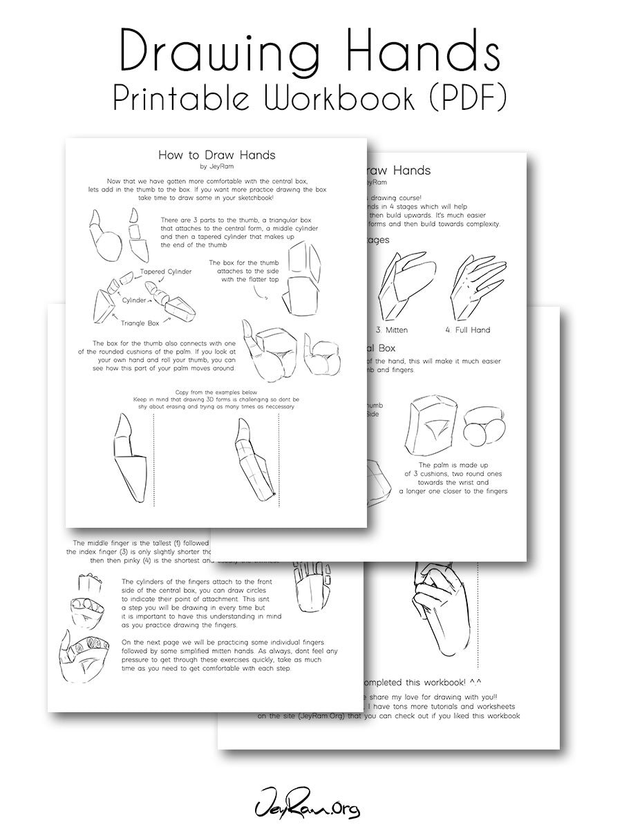 How to Draw Hands Book (Printable PDF)
