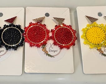 Beaded small earrings 597