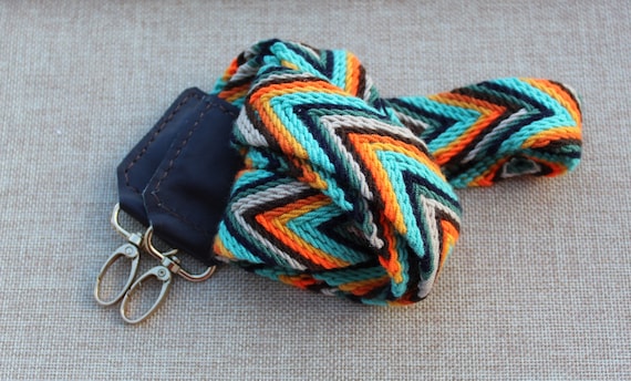 Hand woven Strap - For Cell Phone/Camera/Clutches/Small Bags, Mochila Wayuu 100% Colombian cotton