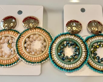 Woven Dangle Fashion Earrings -Aretes Colombianos 277