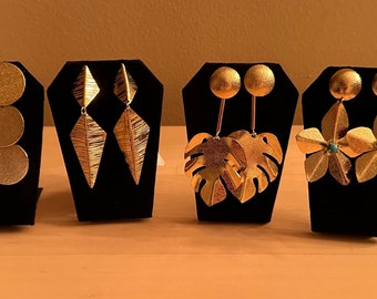 Large Gold Dangle Earrings 80