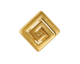 Calima Spiral Ring – Adjustable Gold Statement Ring, Pre-Columbian Inspired, Birth‑Death Cycle Symbol