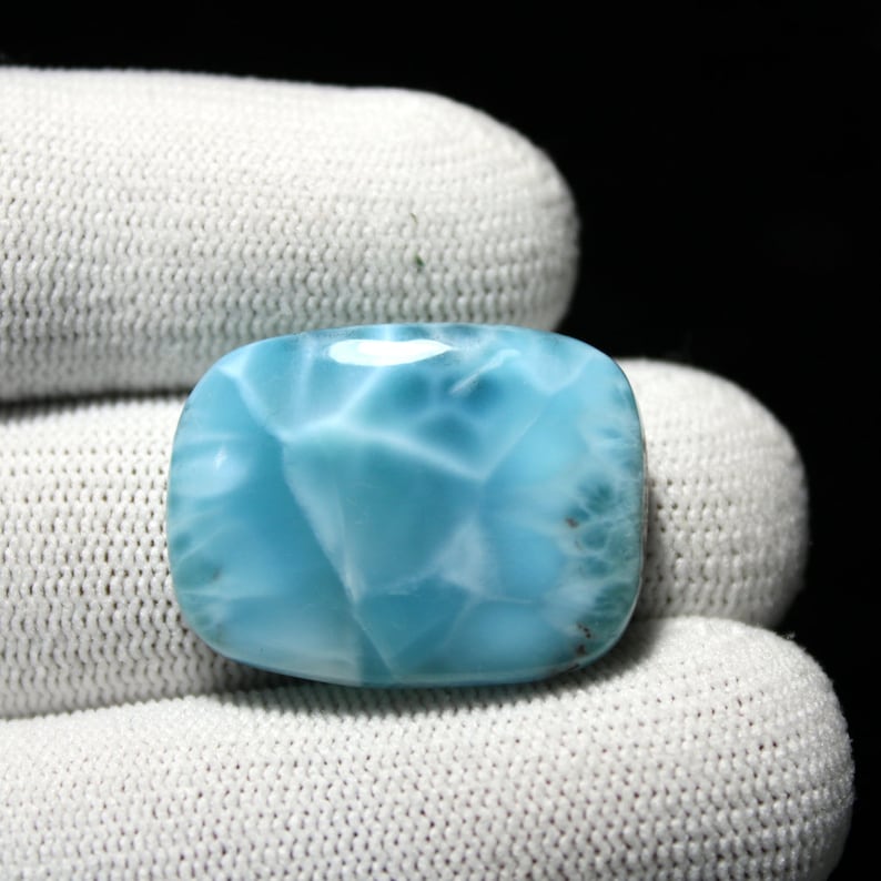 Larimar Wire Wrapped Stone 33.90 Carat Incredible Natural Larimar Loose Gemstone Cabochon,Larima Jewelry 26x20x7 MM Size Code BS1174