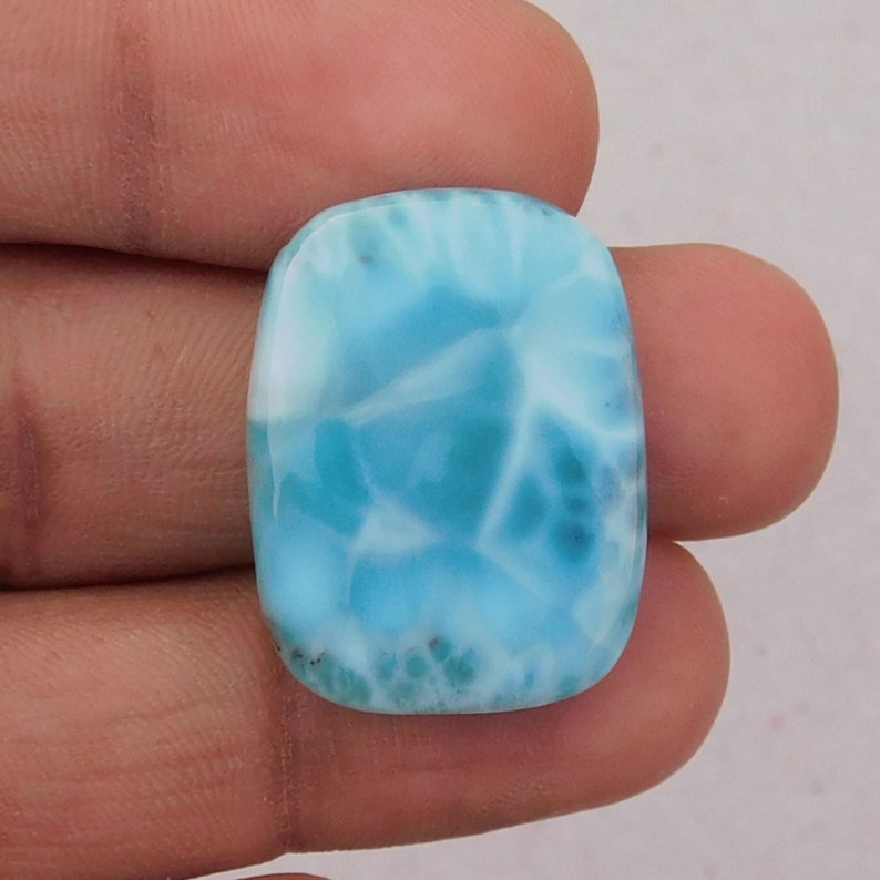 Larimar Wire Wrapped Stone 33.90 Carat Incredible Natural Larimar Loose Gemstone Cabochon,Larima Jewelry 26x20x7 MM Size Code BS1174