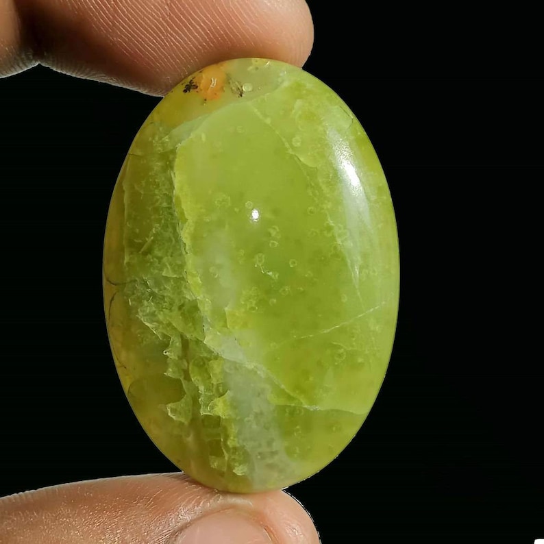 Loose Green Opal Jewelry Cabochon Code BS1120 42x29x7 MM Size 54.25 Carat Green Opal Cabs Outstanding Green Opal Oval Cabochon Gemstone