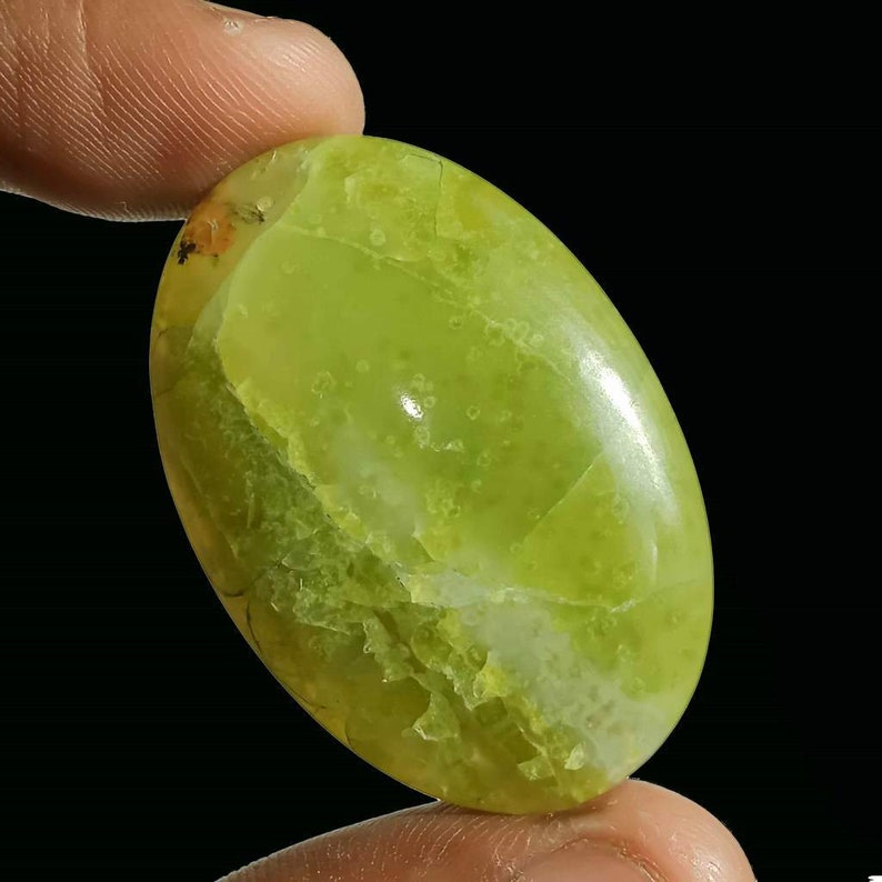 Loose Green Opal Jewelry Cabochon Code BS1120 42x29x7 MM Size 54.25 Carat Green Opal Cabs Outstanding Green Opal Oval Cabochon Gemstone